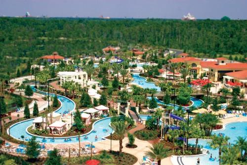 an aerial view of a resort with water parks at Holiday Inn Club Vacations At Orange Lake Resort in Orlando