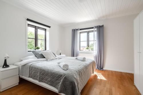 Llit o llits en una habitació de Linneby