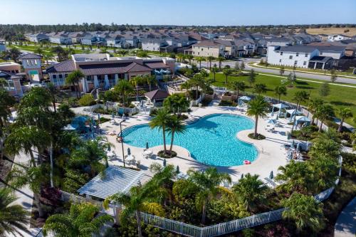 an aerial view of the pool at the resort at 9 BD 6.5 BA Solara Resort 9028 FK in Orlando