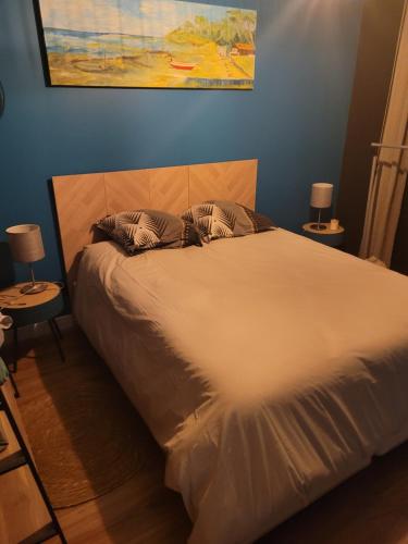 Llit o llits en una habitació de Maison cosy