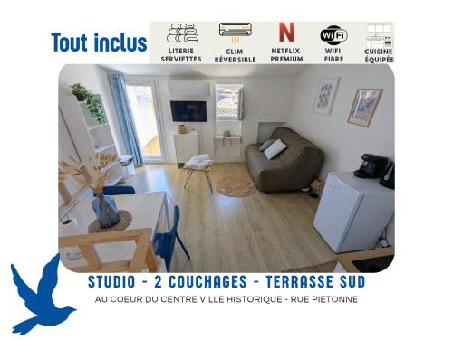 L'oiseau Bleu - Clim - Tout inclus - Terrasse