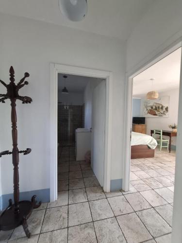a white room with a room with a bedroom at Piccolo Mondo in Perugia