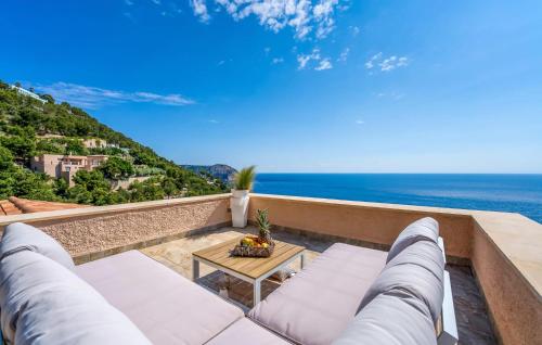 a view of the ocean from a villa at Vistamar in Canyamel