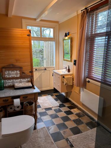 a bathroom with a toilet and a sink at Studio 1772 in Kamperland