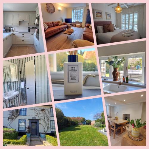 a collage of pictures of a home at The Homestead -Cosy Cottage for 2 in Wells next the Sea