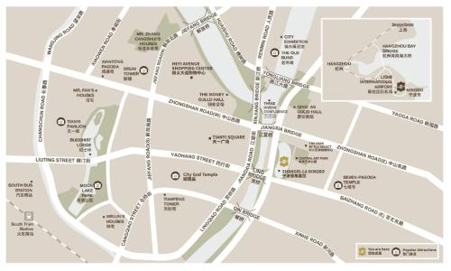 a map of the city of philadelphia at Shangri-La Ningbo in Ningbo