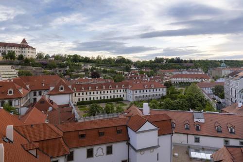 an aerial view of a city with buildings at Augustine Hotel, Prague in Prague