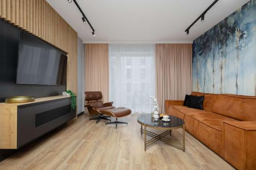 Klimatyczny Apartament z Parkingiem przy Manufakturze w Łodzi by Noclegi Renters