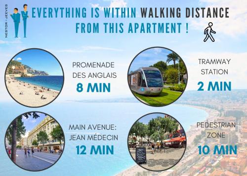 Nestor&Jeeves - JULIANNA EMERAUDE - Central Nice, AC, Walk to beach