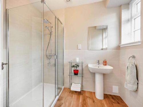 a bathroom with a sink and a shower at 1 Bed in Hawick oc-88731 in Hawick