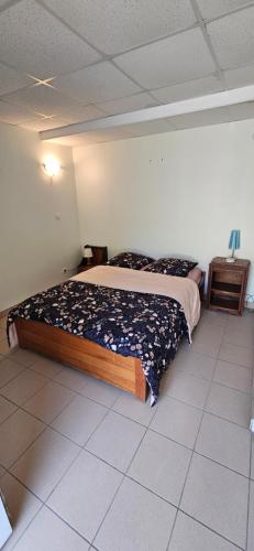 a bedroom with a bed in a room at Chambres à 2 pas du Mans in Trangé