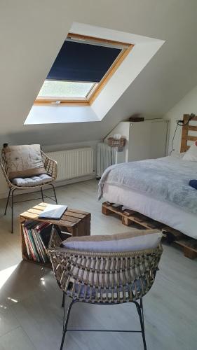 Llit o llits en una habitació de Evned Kelien