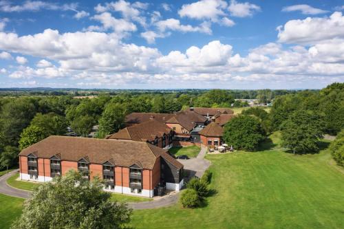 an aerial view of a house at Macdonald Botley Park Hotel & Spa in Southampton