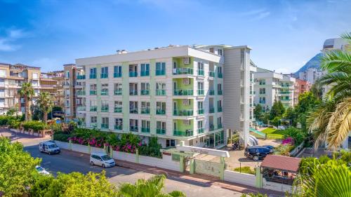 an overhead view of a building in a city at The Suites in Antalya