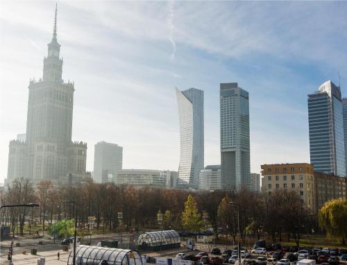 Výhľad na mesto Varšava alebo výhľad na mesto priamo z apartmánu
