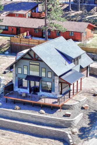 a model of a house with a roof at The Gold Hill Chalet in Keystone