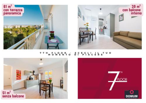 a rendering of a living room and a dining room at 7th Floor - Donoratico in Cagliari