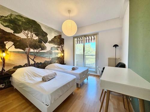 Appartement T3 piscine, parking, proche des plages
