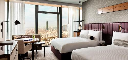 Deluxe Queen Room with Two Queen Beds, Bosphorus View and Balcony