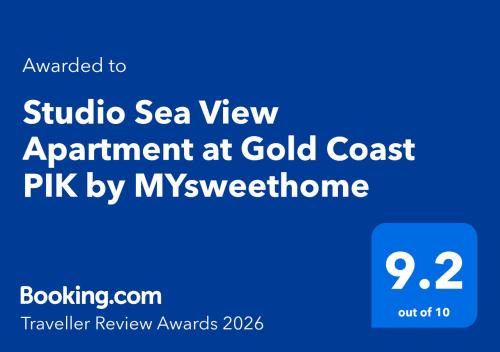 a screenshot of the studio sea view appointment at gold coast pik by mysw at Studio Sea View Apartment at Gold Coast PIK by MYsweethome in Jakarta