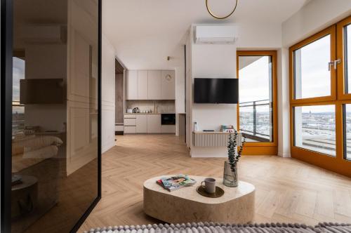 Przytulne Klimatyzowane Studio z Balkonem i Parkingiem by Noclegi Renters