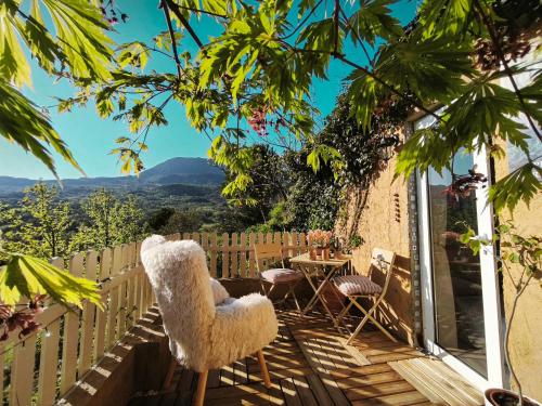 Herbal room with a terrace on a distillation farm