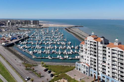 an aerial view of a marina with boats in the water at Port Scaldis 05-012 in Breskens