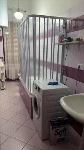 a washing machine in a bathroom with a sink at B&B arpaia in Arpaia