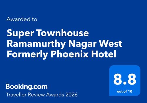 a screenshot of the super tokyoatonin napnar west formerly phoenix hotel at Super Townhouse Ramamurthy Nagar West Formerly Phoenix Hotel in Bangalore
