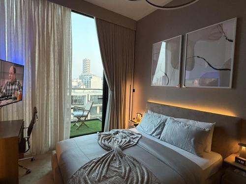 Luxury Style Studio In JVC Balcony Pool & Gym