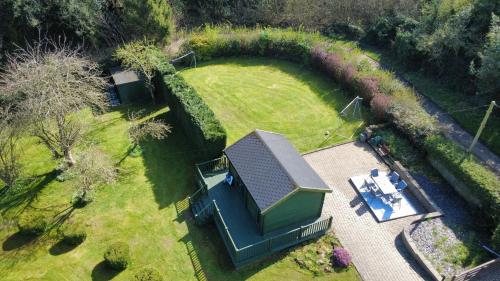 an overhead view of a house with a garden at Habberjam Farm - Swimming pool, Hot Tub, Sauna, Games Room in Sheffield