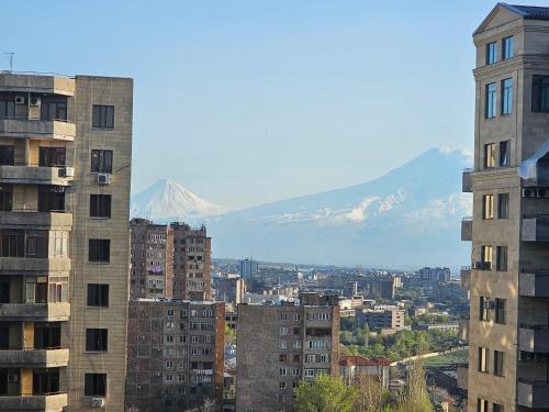Modern Central Apartment with Balcony & Ararat View, 3 Min Walk to Republic Square