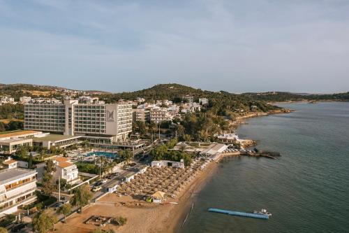 an aerial view of a resort on the water at Divani Apollon Palace & Thalasso in Athens
