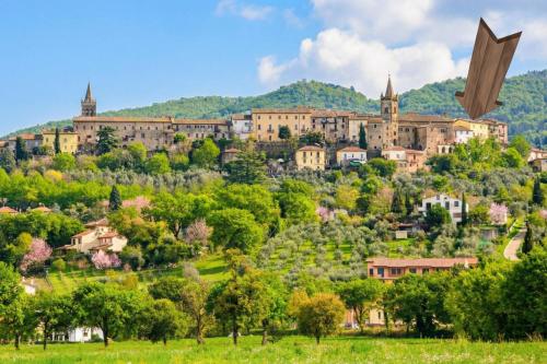 a view of a town on a hill at Somewhere Over the Hills in Terni