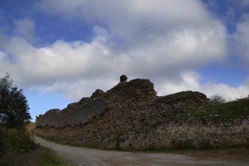 a pile of rocks on a dirt road at Kalliopi Hotel in Kastéllion