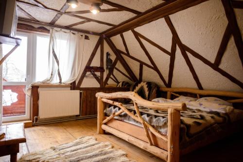 Ein Bett oder Betten in einem Zimmer der Unterkunft Sadyba Lileya