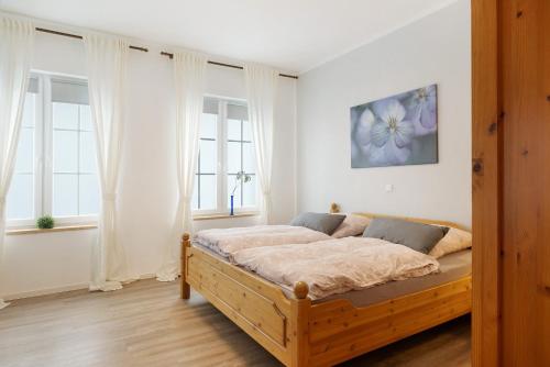 เตียงในห้องที่ Wohnloft