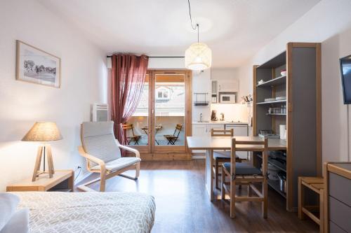 Et opholdsområde på Studio Grand Chalet