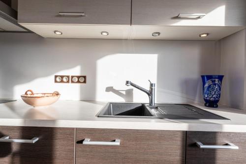 a kitchen with a sink and a counter at Annecy - Le 10 in Annecy