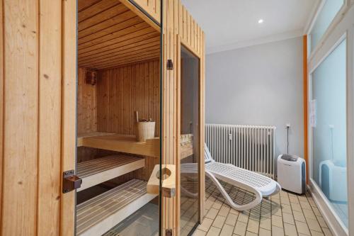 a sauna with a bench in a room at Ferienwohnungen Schönwald in Schönwald