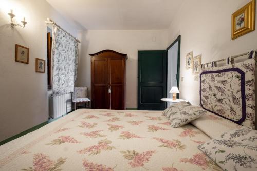 a bedroom with a large bed in a room at Appartamento Glicine in Radicofani