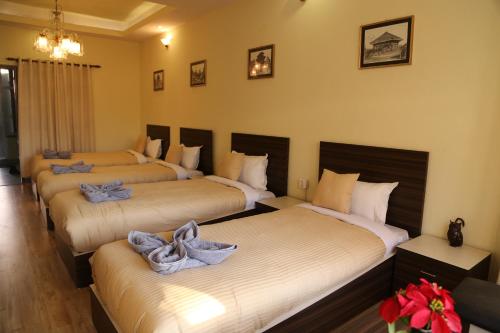 Postel nebo postele na pokoji v ubytování Bed and Breakfast Thamel