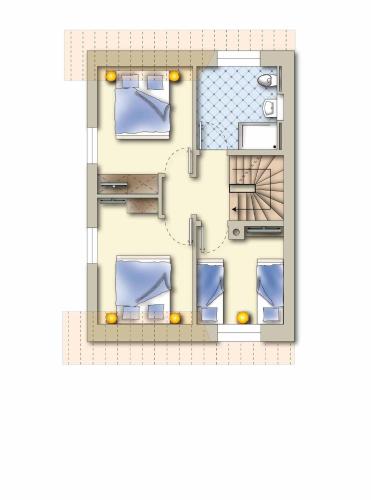 a floor plan of a house with a pool at Bresewitz in Bresewitz
