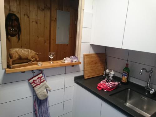 Kuchyň nebo kuchyňský kout v ubytování Chalet "Chez Claudine et Charles"