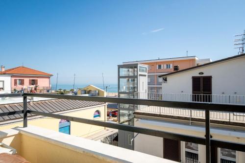 a view from the balcony of a building at La casa di Greta in Marcelli