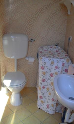a bathroom with a toilet and a sink at Villetta Mare Ventotene in Ventotene