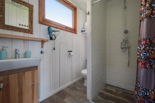 a bathroom with a sink and a toilet at Las Hermanas B in Guía de Isora