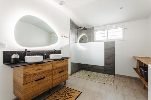 Ванна кімната в Gîte Panda