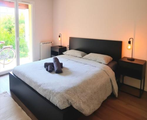 Llit o llits en una habitació de Villa Bali