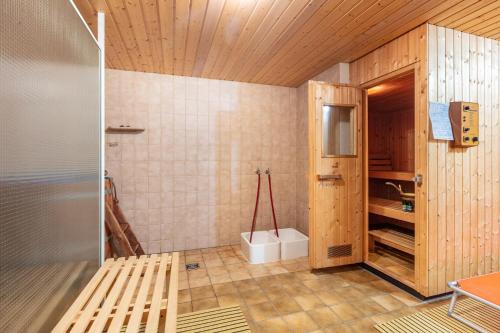 a bathroom with a shower and a toilet at Blütenzauber in Todtnau